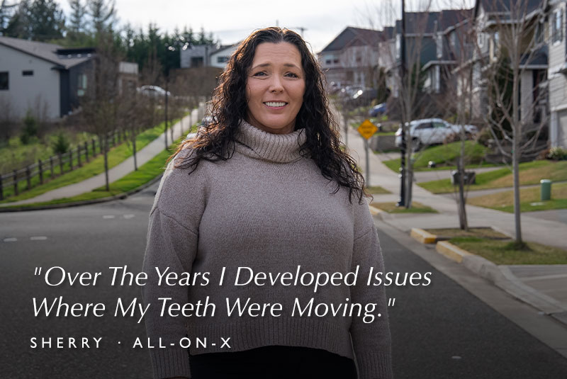 Sherry - dental implant patient smiling